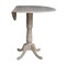 International Concepts Round 42 in Round Dual Drop Leaf Pedestal Table, 41.5 inH, Washed Gray Taupe, 42 W, 42 L, 41.5 in H K09-42DPT-6B-2 - alternate 4